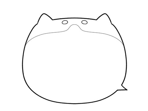 白黒　芝犬の吹き出し