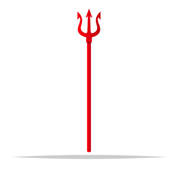 Devil trident vector isolated illustration