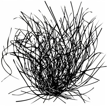 Abstract tangled black lines illustration