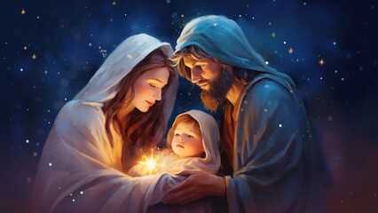 Fototapeta premium Nativity Christmas christmas adult star