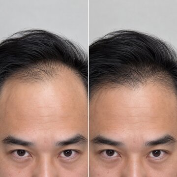Greasy Hair Roots and Fresh Natural Volume Comparison