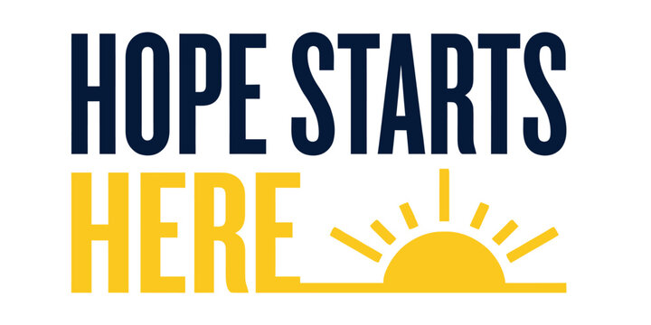 An inspirational graphic design featuring the text hope starts here perfect for promoting awareness during the annual world mental health day event
