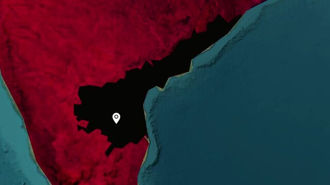 Andhra Pradesh Map Animation, Northeast India State Location and Geography