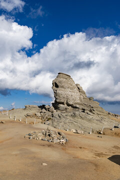the Sphinx of Bucegi Mountains  legendary landmark of Romania  Europe