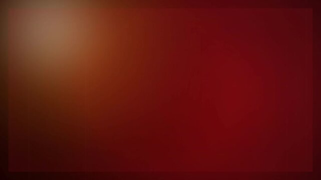 Pulsing warm light leak on a dark red background with a subtle frame border, ideal for title screens, video transitions and background overlays.