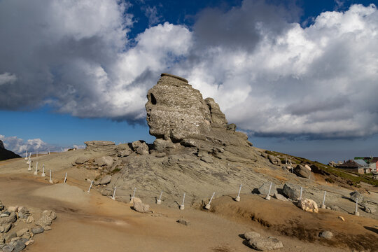 the Sphinx of Bucegi Mountains  legendary landmark of Romania  Europe
