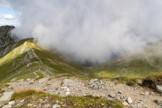 amazing summer landscape in Bucegi mountains