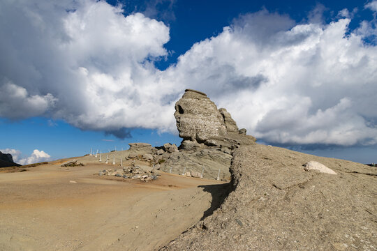 the Sphinx of Bucegi Mountains  legendary landmark of Romania  Europe