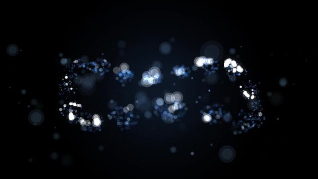 Abstract cosmic lights forming a glowing cluster pattern design