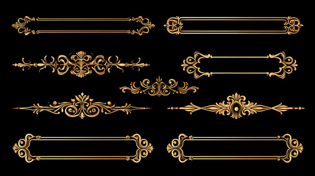 Luxury vintage ornamental frame collection featuring elegant borders, decorative dividers and floral flourishes for invitations, certificates, branding and premium editorial design. Stock Vector