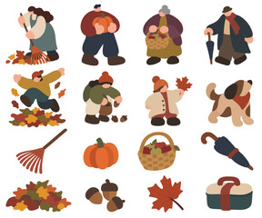 Fototapeta premium Autumn family activity 19
