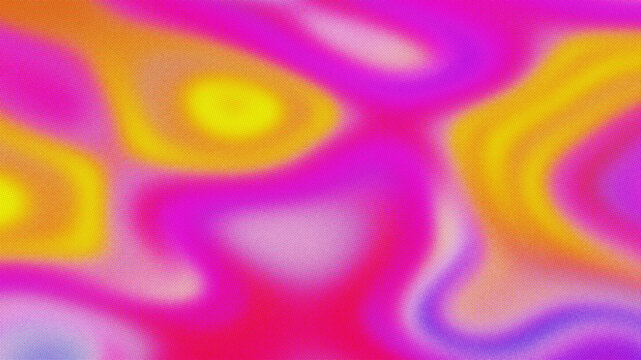 Abstract halftone background dot pattern with yellow highlights and intense fuchsia gradients on a textured print surface. Suits a fashion campaign and NYE party poster design.