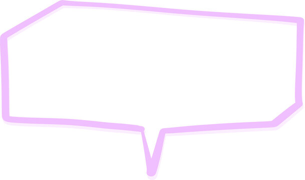Speech Bubble Outline Clipart Isolated on Transparent Background