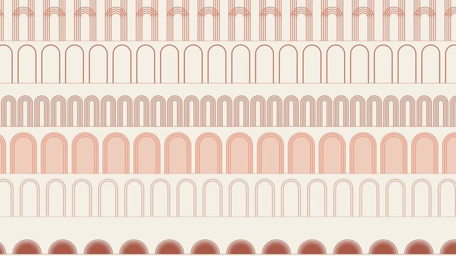 Minimalist Terracotta Arch Pattern Animation Background