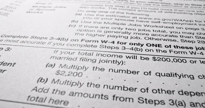 Real TAX Form W4 USA presents dense wage and salary tables for tax withholding. Printed income brackets and numeric columns create official administrative reference with precise detail.
