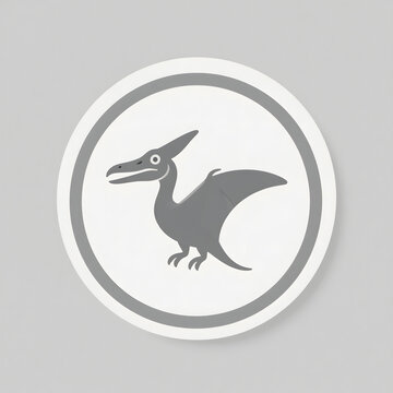 Cute cartoon pterodactyl prehistoric dinosaur character