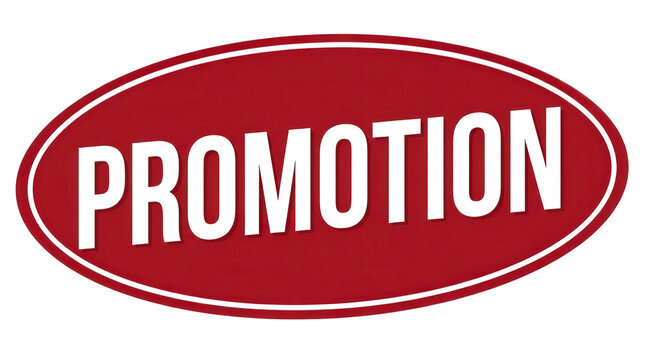Promotion sign isolated on transparent background