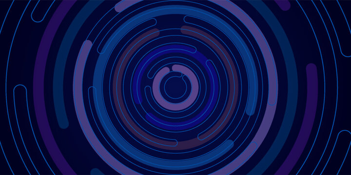 Digital Transformation Concept with Futuristic Data Flow and Smart Technology Visualization. Abstract Big Data, Artificial Intelligence AI, Automation Design. Tech and Science Vector Illustration.