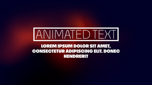 Animated Text with Colorful Background