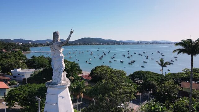Penha Sao Joao Batista Chapel overlooking Armacao Beach