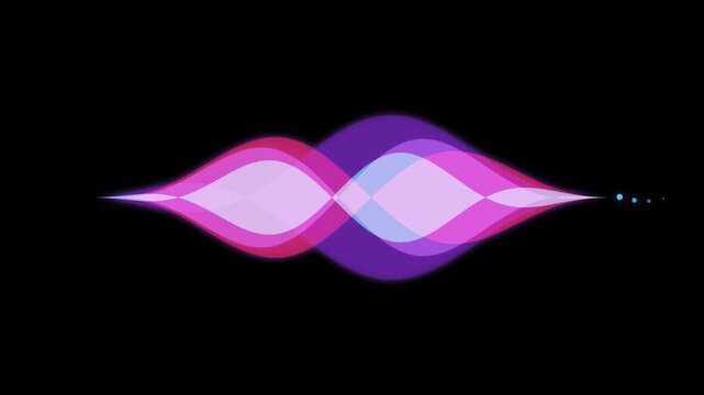 Pink and Purple Flowing Soundwave Audio Frequency Visualization with Layered Waves for Music Technology and Modern Motion Design