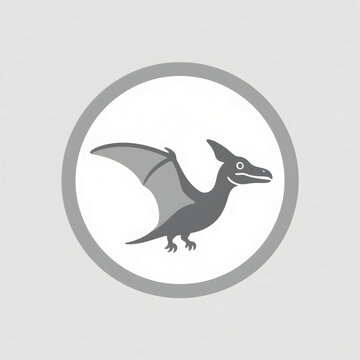 Cute cartoon pterodactyl prehistoric dinosaur character