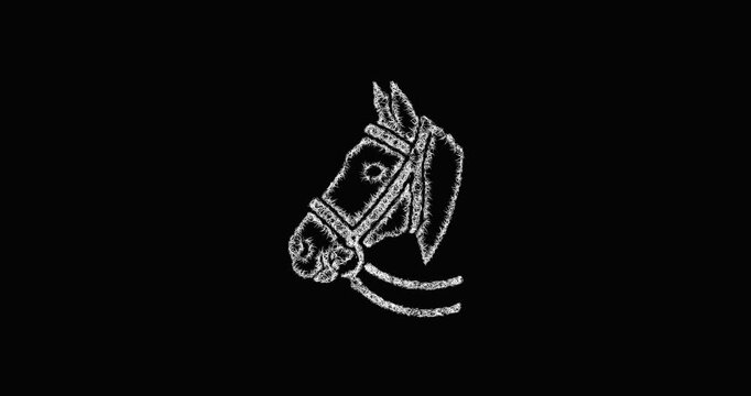 Sketch bridle icon animation - smooth progressive reveal