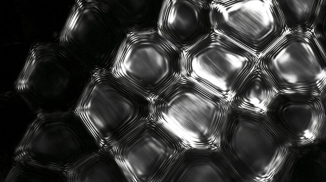 Abstract Metallic Geometric Cellular Texture Background