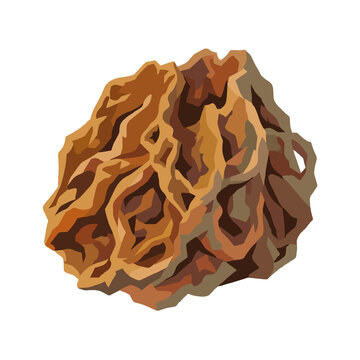 Harvested Termite Mound UI 2D game asset polygon lasso fill painting, Cartoon PNG Illustration