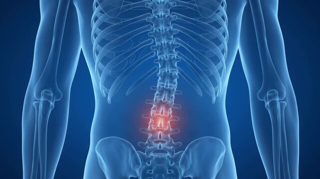 Human spine lower back pain bone medical x-ray illustration