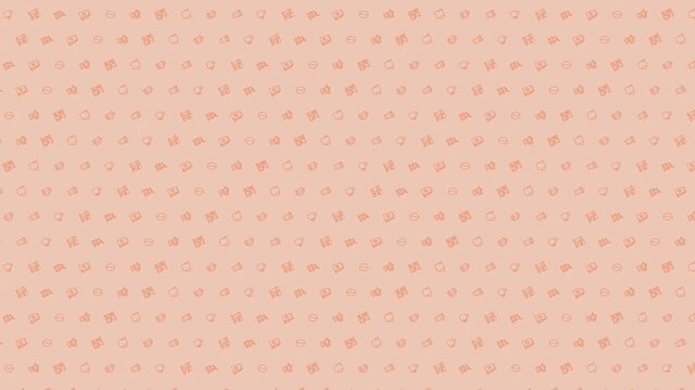 Plum Cafe Themed Pattern 4K 60FPS seamless Looping Video Background