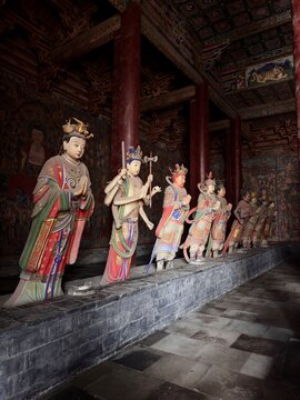 Buddhist Sculptures at Yungang Grottoes in Datong, China