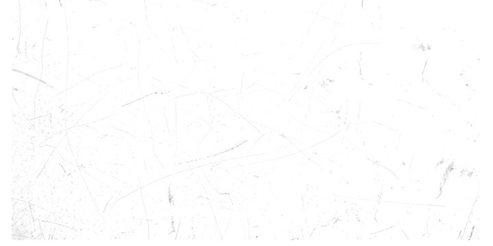 Abstract texture of scratched white metal surface with fine lines and light wear marks isolated on transparent background