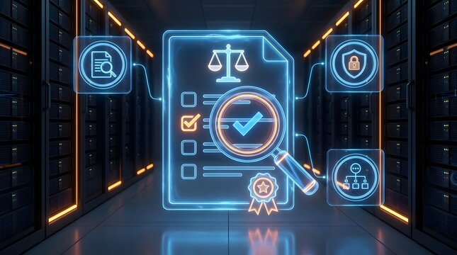 Digital Compliance Audit Document and Regulatory Verification in Data Center Server Room