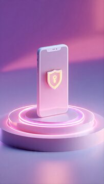 Two Factor Authentication 2FA Smartphone Security Isometric 3D
