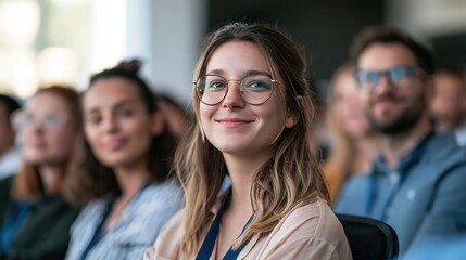 Fototapeta premium Diverse Employees Attending an Office Ergonomic Wellness Seminar