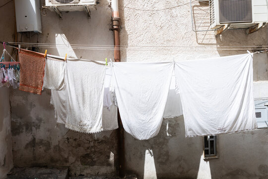Drying laundry in Naples Italy