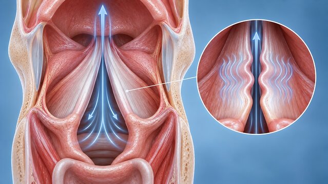 Pelvic floor muscle contraction with detailed female pelvic anatomy