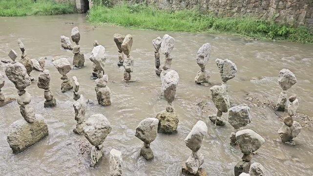 Kislovodsk. Stone figures at the mouth of the Olkhovka River.