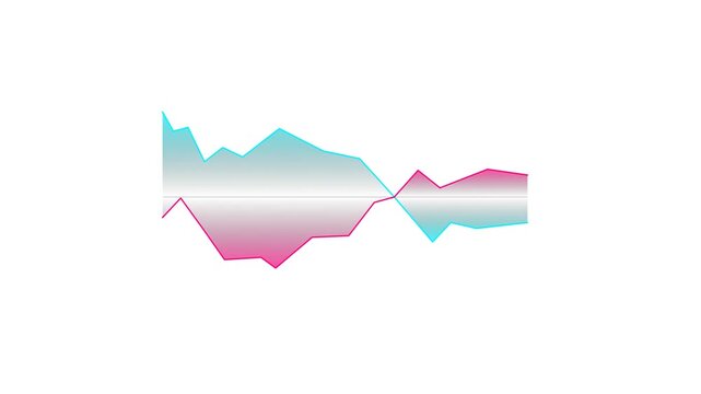 Abstract Gradient Soundwave Audio Signal Frequency Visualization Isolated on White Background