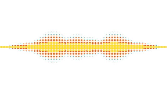 Yellow and Orange Audio Equalizer Soundwave Spectrum Bar Visualization on White Background