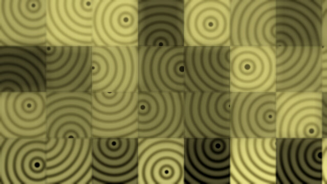 Concentric Circles Pattern in Grid