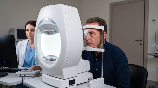 Ophthalmology Examination for Constricted Peripheral Vision