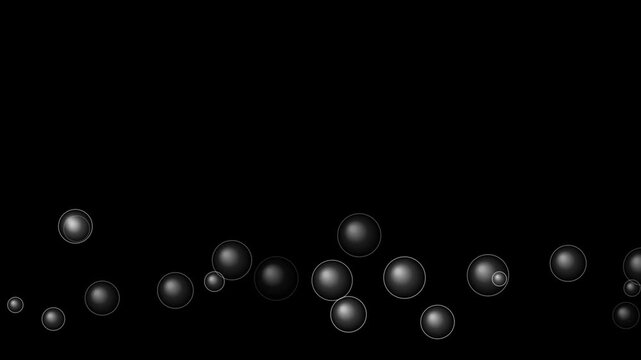 Bubbles rising against a black background