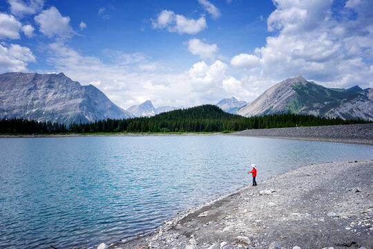 Lake In A mountain - June near Banff national park, Canada.