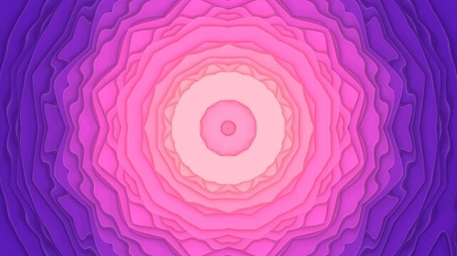 A mesmerizing three-dimensional floral pattern in a deep purple background.