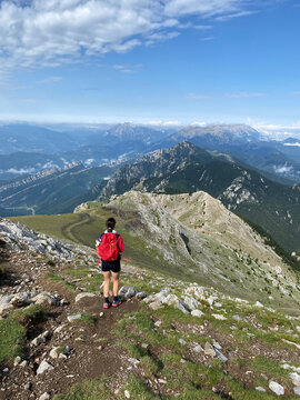 Hiking on a Stunning Mountain Trail