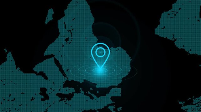 GPS Map Navigation Route Location Marker city map view featuring a navigation arrow following a route destination pin. for delivery apps, taxi services, travel vlogs, location-tracking concepts