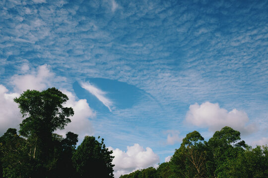 Fallstreak hole in the sky in Queensland