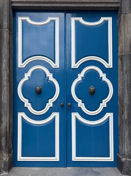 old blue doors